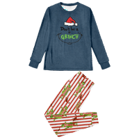 Porodična božićna pidžama setovi Božićni tisak dječje djece-djece-za odrasle-ljubimce Top i hlače BodySuits