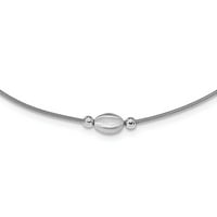 Lesliejeva srebrna srebrna rekovna ogrlica sa greškom na greškom; za odrasle i tinejdžere; Za žene i