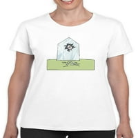 Majica polomljenog staklene kuće žene - Wildfred Hildonen dizajni, ženski medij