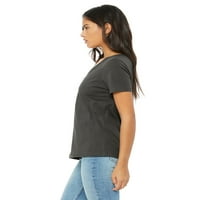 BELLA + platnena ženska majica s kratkim rukavima s kratkim rukavima - 6405