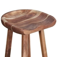 Noseća stolica za bare Bagrea Wood Barstool s nogu od drvenih brojača visine pab stolice za kuhinju, blagovaonicu, bistro, kafe kućni namještaj