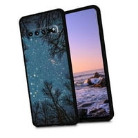 Starry-Night-Forest-Sky-telefonski futrola, deginirani za Samsung Galaxy S Case Muške žene, Fleksibilan silikonski udarni kofer za Samsung Galaxy S10