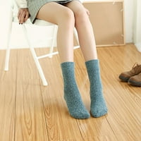 Ženske zimske čarape Čvrsto srednje cijevi čarape debeli navojni ručnik zadebljane tople čarape