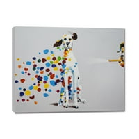 Slatki životinjski dalmatinski psi psi ukrasni umjetnički umjetničko slikarstvo