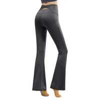 Ženska uzročno ljeta čvrsta elastična viška struka tanke hlače Yoga Sportske casual pantalone koje rade