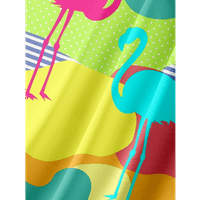 Flamingo Men Gumb s kratkim rukavima niz hayian majice Dječji dječji odjeća za odmor, A-2xS