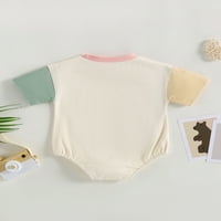 Baby Boys Girls Ljeto Ležerne prilike za rub odjeću Outfits kratki rukav O vrat Kontrast boja PlaySit