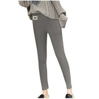 Žene Ležerne prilike labave hlače Ispisuju topla zimska uska gusta vunene kasno hlače pantalone pantalone