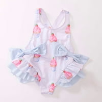 Honeeladyy Toddler Djevojke za kupaće kostimi za kupaće kostimi od kupaca od plaža Odeća za plažu Ljetni kupaći kostimi set za dječje djevojke kupaće kostim 4-