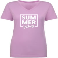 Ljeto Sum Mer Vibes Ženska majica V-izrez