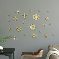 Božićne prozorske naljepnice Snowflake u obliku božićnih ukrasa za ponovno zakraćivanje zidnih naljepnica