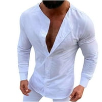 MANS proljetna bluza odjeću rever vrhovi plus size čvrste boje ulične odjeće proljeće udobne košulje