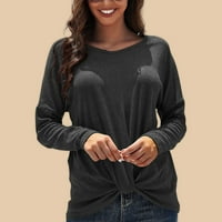 Majica Žene Batwing s dugim rukavima V-izrez Ležerne prilike Modne labave majice Top grafičke majice