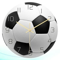 Fudbalski dizajn Sat Creative Wall Clock Kretanje isključivo Zidno dekor Tihi sat za dnevnu sobu Studija spavaće sobe