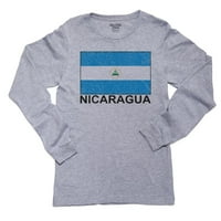Nikaragva zastava - Specijalna majica s dugim rukavima od vintage izdanka