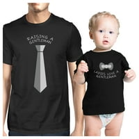 Dame Love Gentleman Funny podudarajuće poklon majice za tatu i dijete