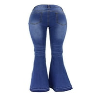 Žene mršave trube Jeans Solid Boja pantene pantalone sa niskim strukom sa džepom S-2XL