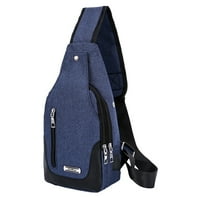 Yolai Sling torba za muškarce ramena ruksačka torbe za grudničke torbe Crossbody Daypack sa USB kablom