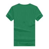 Lovskoo Ljetni vrhovi za žensku košulju Trendy kratki rukav Ispis Workout Girls Bluze Slatka majica Majica Green
