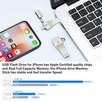 IOS MFI certificirani rezervni fotoapup-pact 128GB za iPhone iPad foto-fleks-flect-chum-pogon USB-bljeskalica-pogona