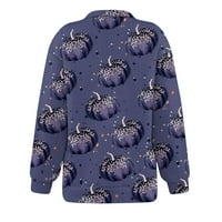 HHEI_K pulover Dukseri za žene Žene Ležerne prilike modne dugih rukava Prevelika zupčanica Zip Dukserirt