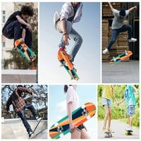 Prxcm Skateboard Kompletna za početnike Odrasli Tinejdžeri 8 Sažetak kreativni bešavni potez četkica trouglovi šarene za javorov dvostruki udarac skejtboards
