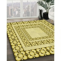 Ahgly Company u zatvorenom pravokutniku uzorcirala tamno zlatne šipke smeđe prostirke, 6 '9 '