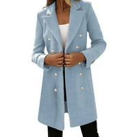 JIYUDALA ženski kaput umjetna vuna elegantna bleja kaput tanka ženska dugačka kaputa