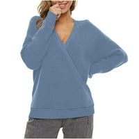 Trendvibe džemper za žene slatki labavi pulover Zimski topli tops akrilni ženski modni casual vrhovi