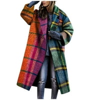 Bikoasu ženski vrhovi ženski modni slobodno vrijeme kaput s dugim rukavima, ispisani kardigan kaputi,