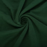 Ženske majice V-izrez Solid Boja kratki rukav Ležerne prilike za kratke tee slatke grafičke košulje Bluza od pune boje zelena 4xl