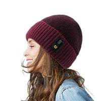 Ženski skijaški šešir ženski zimski vuneni šešir ženski labavi vuneni šešir, pleteni topli zimski šešir