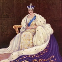 Kraljica Elizabeta ustojena i okrunjena, 12. maja 1937. Iz koronacije Suvenir knjige objavljeno 1937. Hilary Jane Morgan dizajn slika
