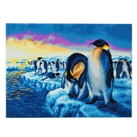Craft Buddy Crystal Art Diamond slikarstvo Kit za slike na drvenim okvirom - pingvini od umjetnika