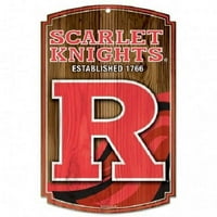 Rutgers Scarlet vitezovi uspostavljeni drveni znak 11 17
