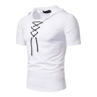 Podplug dizajner proljeće ljeto muško casual labav štand majicaKazualna plairana majica bez rukava plus