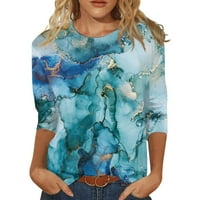 Sksloeg majice za žene Trendi Aztec Etničke majice od tiskanih rukava Dressy Pulover Bluze Ležeran tee,