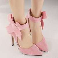 Sandale za pete za žene - novi stil gležnjače casual stilettos rimsko jato seksi ljetne sandale ružičasto-7.5