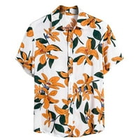 Ljetne modne havajske košulje cvjetno print s kratkim rukavima dolje majica casual labavi fit comfort