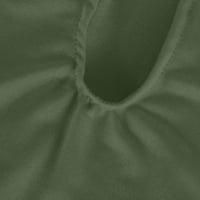 Charella ženska front crossover camisole haljina Ljetni casual halter bez rukava, puna haljina zelena,