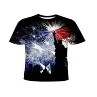 Niveer Muška majica Kratki rukav Ljetni vrhovi Crew Neck T majice Moda Basic Tee američka bluza za zastavu