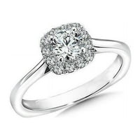 Harry Chad Enterprises 2. CT blistavi okrugli sjajni dijamanti zaručni prsten - bijelo zlato