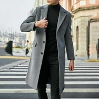 Muški dugačak kaput - Isključivanje ženske odjeće na prodaju zimska kardigan na dugim rukavima siva