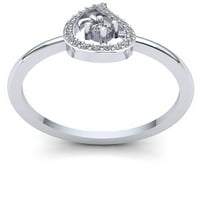 0,5CTW okrugli rez Diamond Dame Bridal Fancy Angažova za angažman prstenasto 14k ruža, bijeli ili žuti