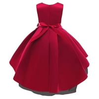 Fattazi Girls Crvena haljina Nova dječja odjeća Djevojka Cvjetna djevojka haljina Princeza haljina Dječje