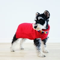 Pas Božić Jumper Outfits Šareni resel uzorak Xmas PET džemper Puppy Pas Holiday kostim Novogodišnja