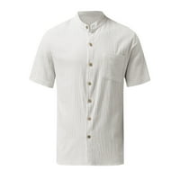 Outfmvch s dugim rukavima za muškarce Modna casual košulja Pojedinačno pamučno i posteljina majica kratki