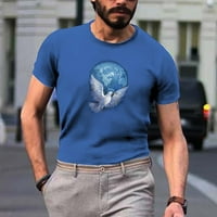Muška majica, ljetni kratki rukav majica casual slobodne fit košulje Crewneck Vanjske košulje ljeto