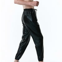 Uorcsa muške hlače elastični struk cijeloj dužini Trening za tisak kauzalne muške hlače crna veličina