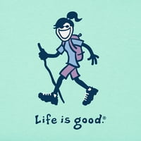 Život je dobar. Žene Vintage Crusher Tee: Hike Jackie Bermuda Blue